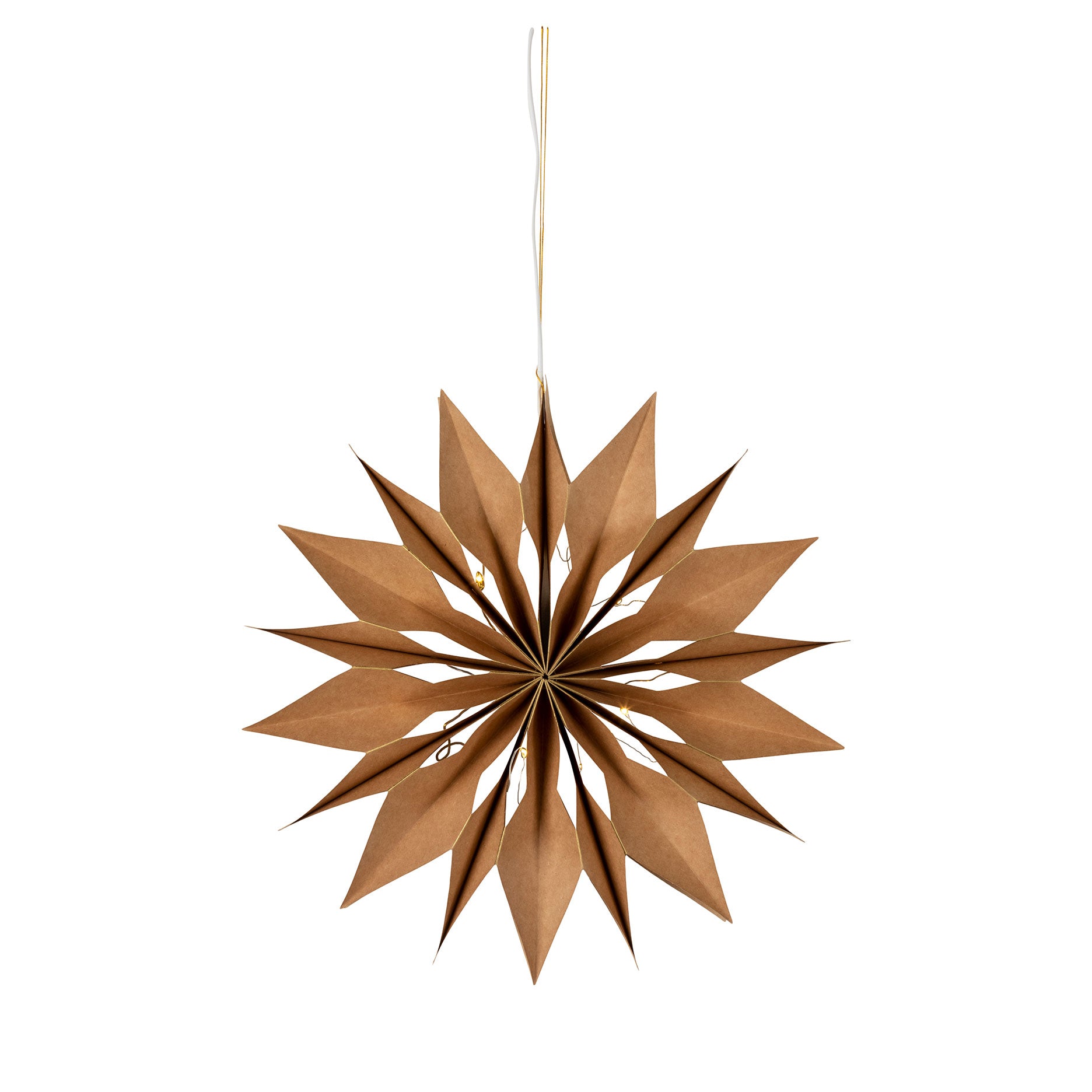 Papirstjerne med lys